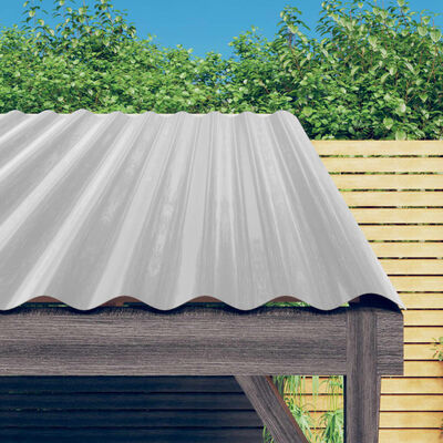vidaXL Panneaux de toit 36 pcs Acier enduit de poudre Argenté 60x36 cm