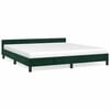 vidaXL Cadre de lit sans matelas vert fonc&eacute; 160x200 cm velours