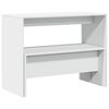 vidaXL Ensemble table &agrave; manger et bancs 3pcs blanc bois d'ing&eacute;nierie