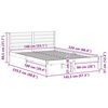 vidaXL Cadre de lit avec tête de lit Blanc 140 x 220 cm Pin massif