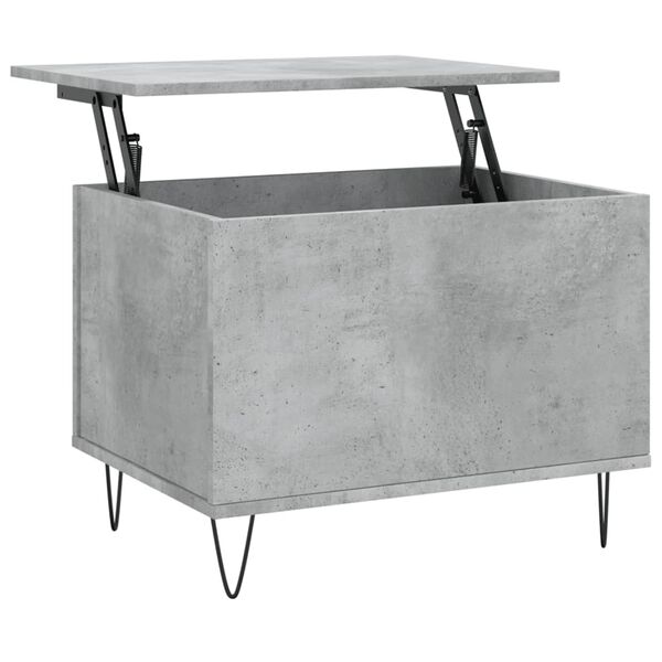 vidaXL Table basse Gris b&eacute;ton 60x44,5x45 cm Bois d'ing&eacute;nierie