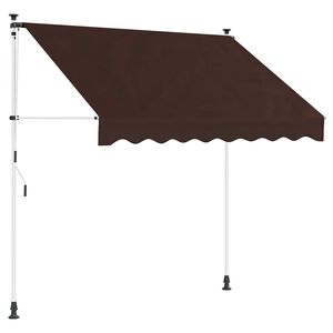 vidaXL Auvent r&eacute;tractable manuel Marron 250 cm