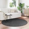 vidaXL Tapis de surface Rond HUARTE Anthracite &Oslash; 200 CM Polyester