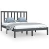 vidaXL Cadre de lit sans matelas bois massif de pin gris 140x200 cm