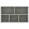 vidaXL Bibliothèque/Buffet Gris béton 50x25x80 cm Bois d’ingénierie