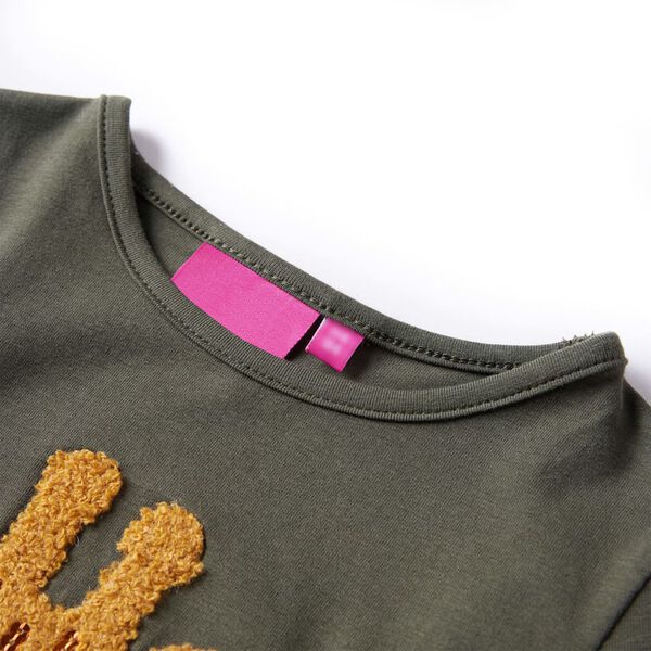 T-shirt enfants &agrave; manches longues kaki 116