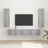 vidaXL Ensemble meuble TV 3 pcs Gris Sonoma Bois d'ing&eacute;nierie
