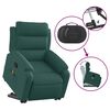 vidaXL Fauteuil inclinable de massage Vert fonc&eacute; Tissu