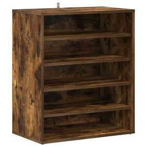 vidaXL Meuble &agrave; chaussures Ch&ecirc;ne fum&eacute; 60x35x70 cm Bois d'ing&eacute;nierie