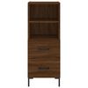 vidaXL Buffet haut Ch&ecirc;ne marron 34,5x34x180 cm Bois d'ing&eacute;nierie