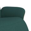 vidaXL Fauteuil inclinable avec repose-pieds vert fonc&eacute; tissu