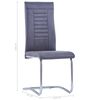 vidaXL Chaises &agrave; manger cantilever lot de 4 gris similicuir daim