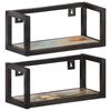 vidaXL &Eacute;tag&egrave;res murales 2 pcs 40 cm Bois de r&eacute;cup&eacute;ration massif