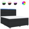 vidaXL Sommier &agrave; lattes de lit avec matelas Noir 180x200 cm Similicuir