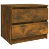 vidaXL Table de chevet Ch&ecirc;ne fum&eacute; 50x39x43,5 cm Bois d'ing&eacute;nierie