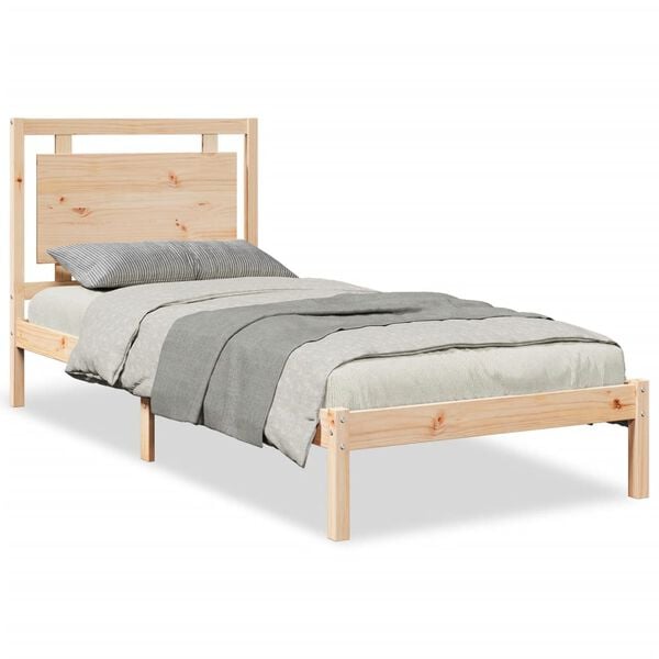 vidaXL Cadre de lit extra long sans matelas 100x220 cm bois massif