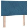 vidaXL T&ecirc;te de lit Bleu fonc&eacute; 80 cm Velours
