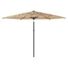 vidaXL Parasol de jardin avec mât en acier marron 288x288x225 cm