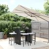 vidaXL Ensemble de bar de jardin 7 pcs avec coussins noir poly rotin
