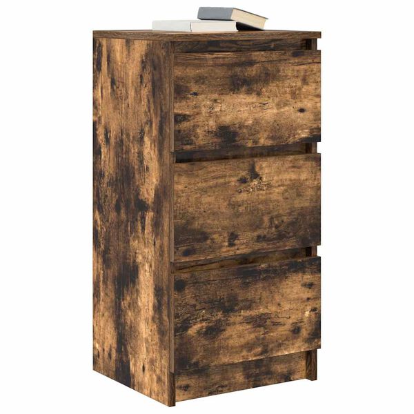 vidaXL Buffet ch&ecirc;ne fum&eacute; 37,5x35x76 cm bois d'ing&eacute;nierie
