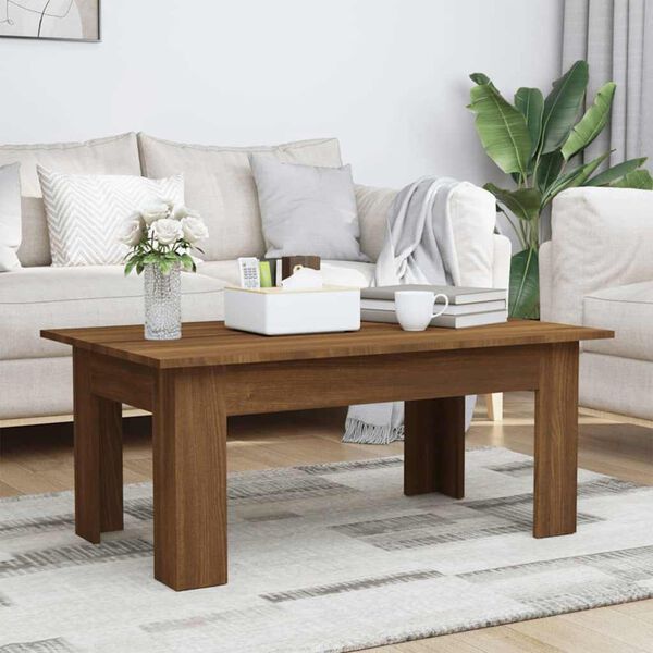 vidaXL Table basse Ch&ecirc;ne marron 100x60x42 cm Bois d'ing&eacute;nierie