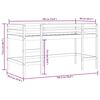 vidaXL Lit mezzanine enfants avec tunnel sans matelas 90x190 cm