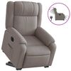 vidaXL Fauteuil inclinable &eacute;lectrique taupe tissu