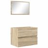 vidaXL Ensemble de mobilier de salle de bain Ch&ecirc;ne Sonoma