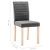 vidaXL Chaises &agrave; manger lot de 6 gris fonc&eacute; tissu