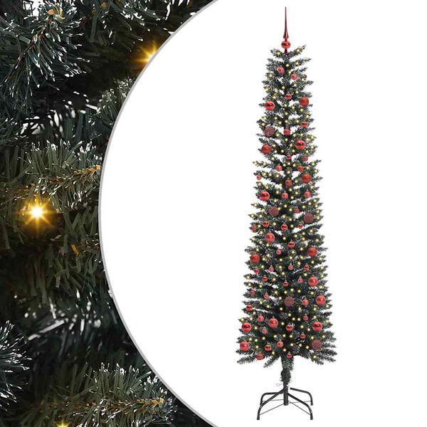 vidaXL Sapin de Noël artificiel avec 300 LED Vert 58 x 58 x 210 cm