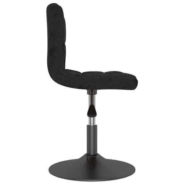 vidaXL Chaises pivotantes &agrave; manger lot de 4 noir velours