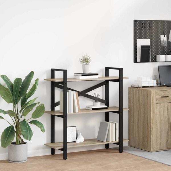 vidaXL Étagère Chêne Sonoma 100 x 33,5 x 102 cm Bois d'ingénierie