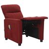 vidaXL Fauteuil de massage Rouge bordeaux Tissu