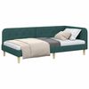vidaXL Cadre de lit d'angle Vert foncé 90 x 200 cm tissu