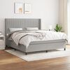 vidaXL Sommier &agrave; lattes de lit avec matelas Gris clair 160x200cm Tissu