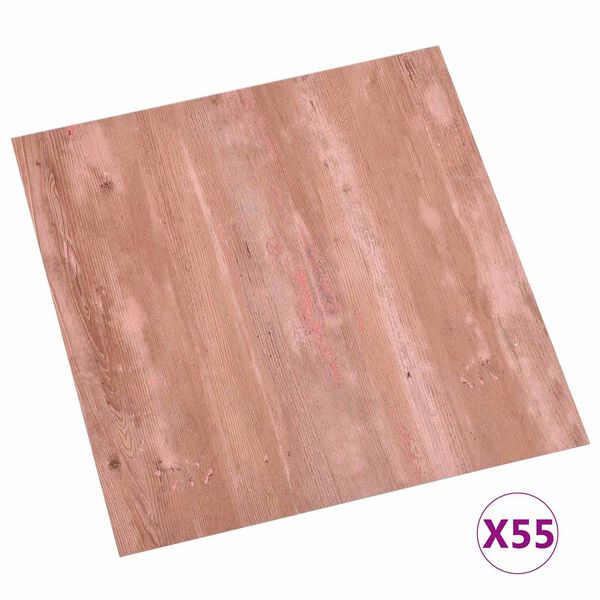 vidaXL Planches de sol 55 pcs Rouge 5,11 m&sup2; PVC