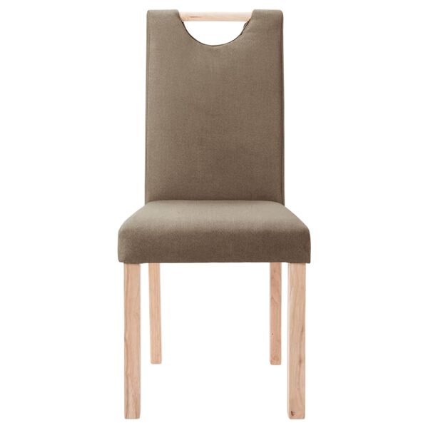 vidaXL Chaises &agrave; manger lot de 6 taupe tissu