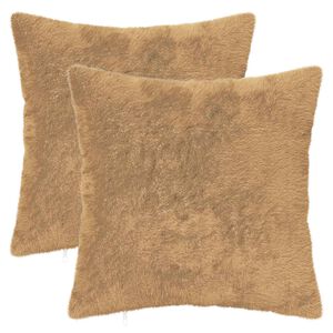 vidaXL Housse de coussin 2 pc HEERLEN Taupe 35 x 35 cm
