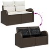 vidaXL Ensemble de canap&eacute; de jardin 8 pcs Marron Poly Rattan