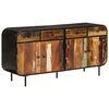 vidaXL Buffet 140x35x70 cm bois massif de récupération et métal