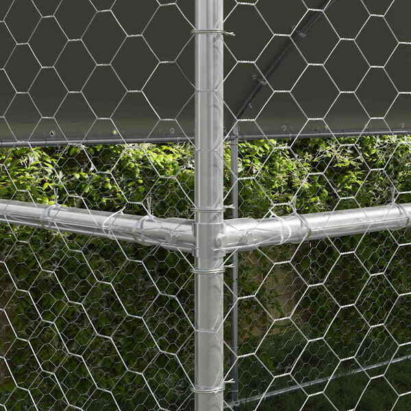 vidaXL Kennel pour Chiens 3 pcs Argent&eacute; 6 x 2 x 2 m Acier galvanis&eacute;