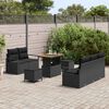 vidaXL Ensemble de canap&eacute; de jardin avec coussin 8 pcs Noir