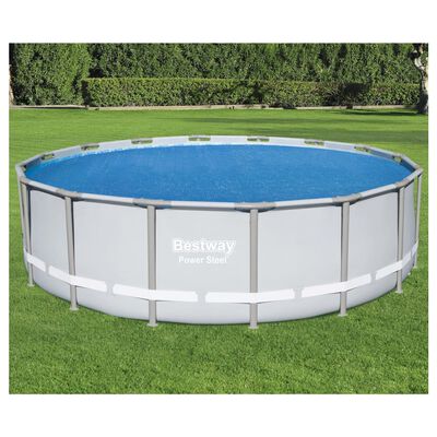 Bestway Couverture solaire de piscine ronde 462 cm Bleu