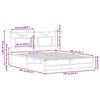 vidaXL Cadre de lit sans matelas ch&ecirc;ne sonoma 150x200 cm