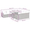 vidaXL Ensemble de canap&eacute;s de jardin 11 pcs et coussins rotin acacia