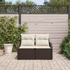 vidaXL Canap&eacute; de jardin Marron 121 x 62 x 69cm polyrotin