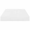 vidaXL &Eacute;tag&egrave;re murale flottante 4 pcs Blanc brillant 40x23x3,8 cm MDF