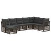 vidaXL Ensemble de canap&eacute; de jardin 8 pc Gris polyrotin