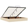 VidaXL Cadre de lit ottoman avec matelas cr&egrave;me 180x200 cm tissu
