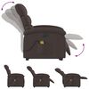 vidaXL Fauteuil inclinable de massage électrique Marron foncé Tissu